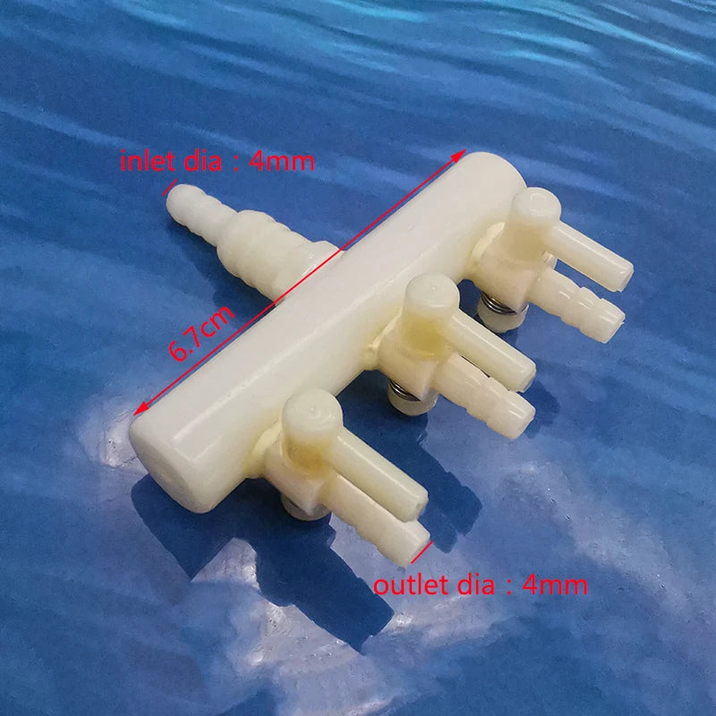 Plastic 2 3 4 5 6 Way Aquarium Air Splitter Valve Fish Tank Air Pump Flow Splitter Distributor Pump Valve Tap Control Switch