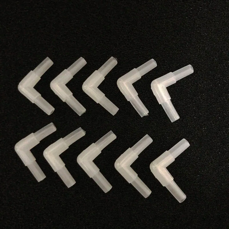 10pcs/lot 4mm Plastic Aquarium Fish Tank Air Pump Connector T Shaped Connector Control Valve Air Pipe Tube Fish Accessories