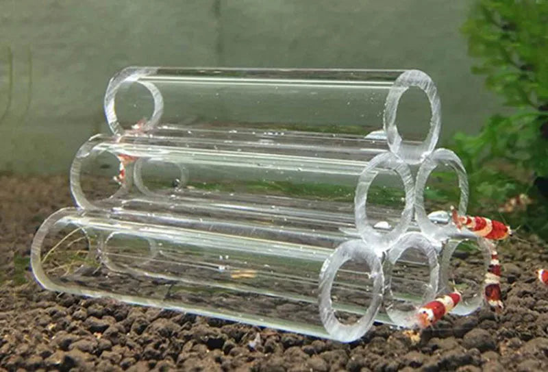 Glass Acrylic Aquarium Decoration Fish Shrimps Shelter House Pottery Scorpion House Canister Simulation Stone Fish Tank Ornament