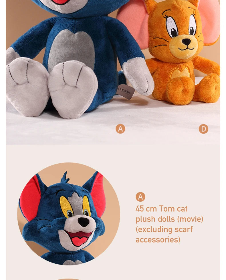Tom And Jerry Plush Toy Cartoon Movie Cat Tuffy Nibbles Mouse Plushies Stuffed Animals Soap Action Figure Studio Doll Toys