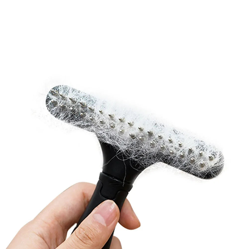 Dog Rake Deshedding Dematting Brush Comb Undercoat Rake for Dogs Cats Short Long Hair Pet Brushes Shedding with Double Row Pins
