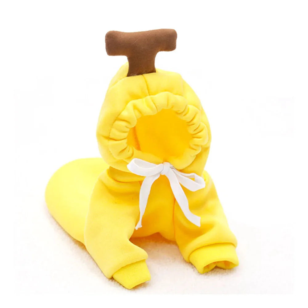 Cute Fruit Pet Costume Dog Clothes for Small Dogs Warm Fleece Doggy Hoodies Pet Dog Cat Clothing Puppy Sweater for Chihuahua Pug