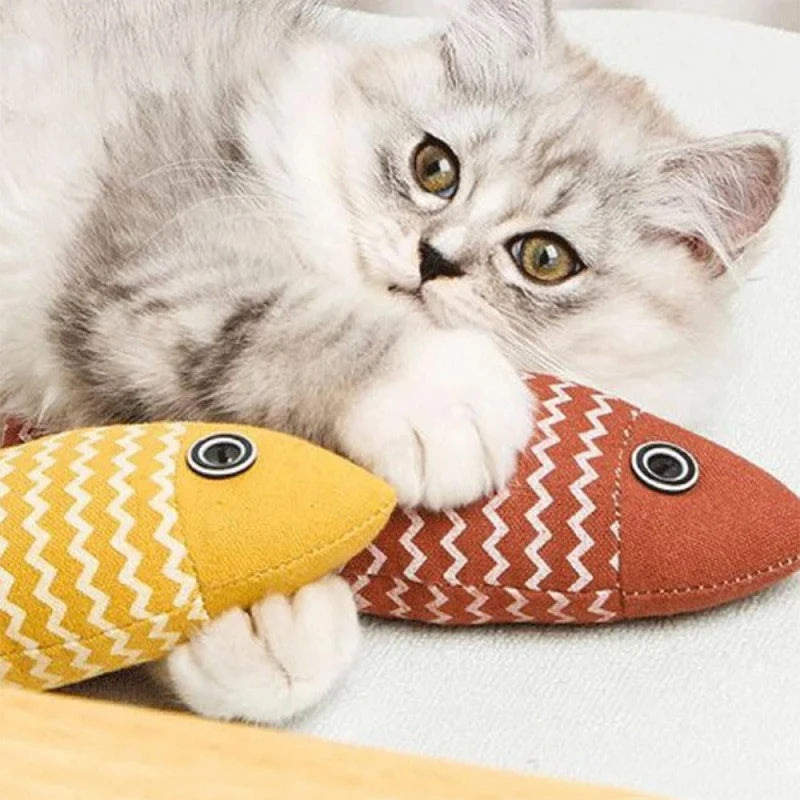 Cat Toy Catnip Fish Pet Chew Bite Toys For Cats Funny Interactive Soft Simulation Fish Kitten Training Playing Toy Cat Supplies