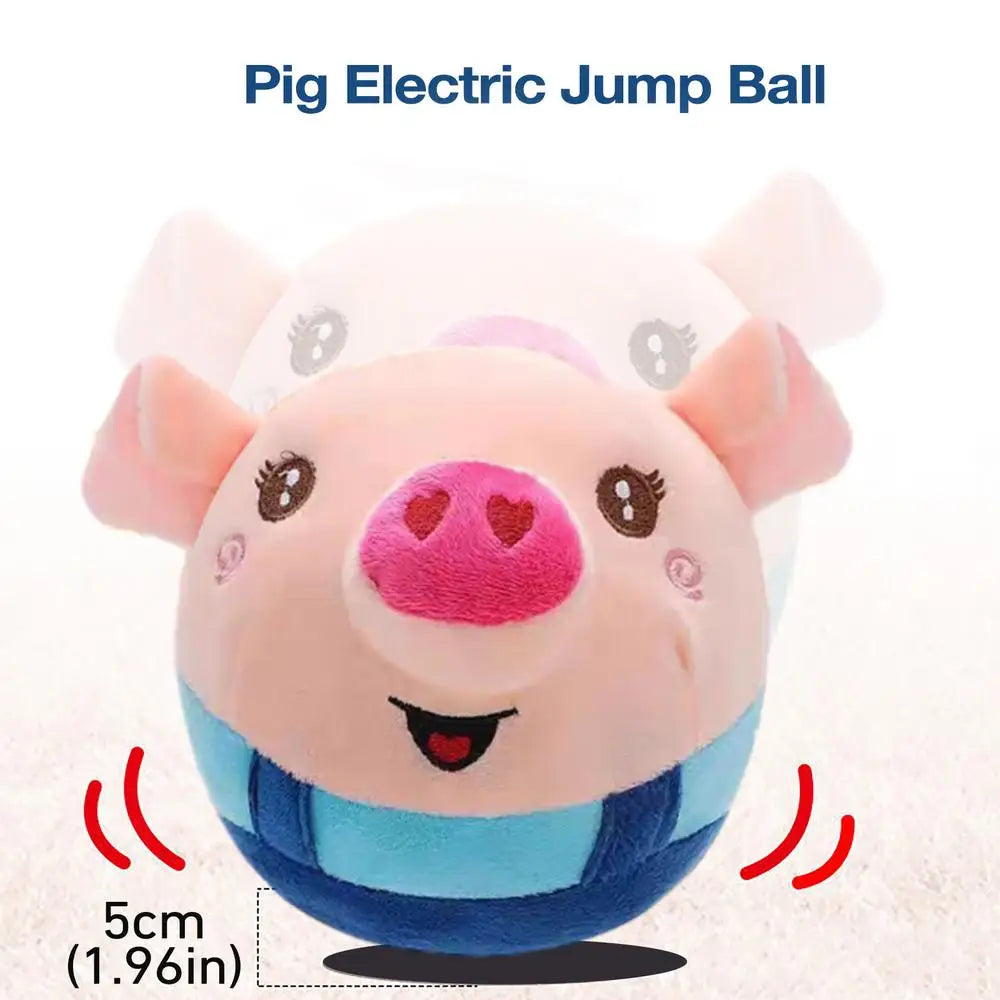 Talking Pig Toys Electric Pig Bouncing Ball Toy With Music USB Charging Pig Bouncing Jump Ball Toy For Children's Day Christmas