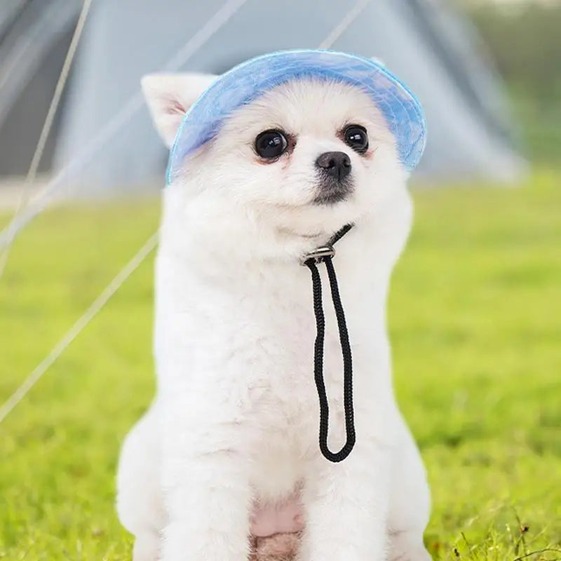 Sun Hat for Dogs Bucket Hat Dog Hat Summer Fishing Hat with Ear Holes Adjustable Dog Visor Wide Brim Hat Pet Hats for Outdoor