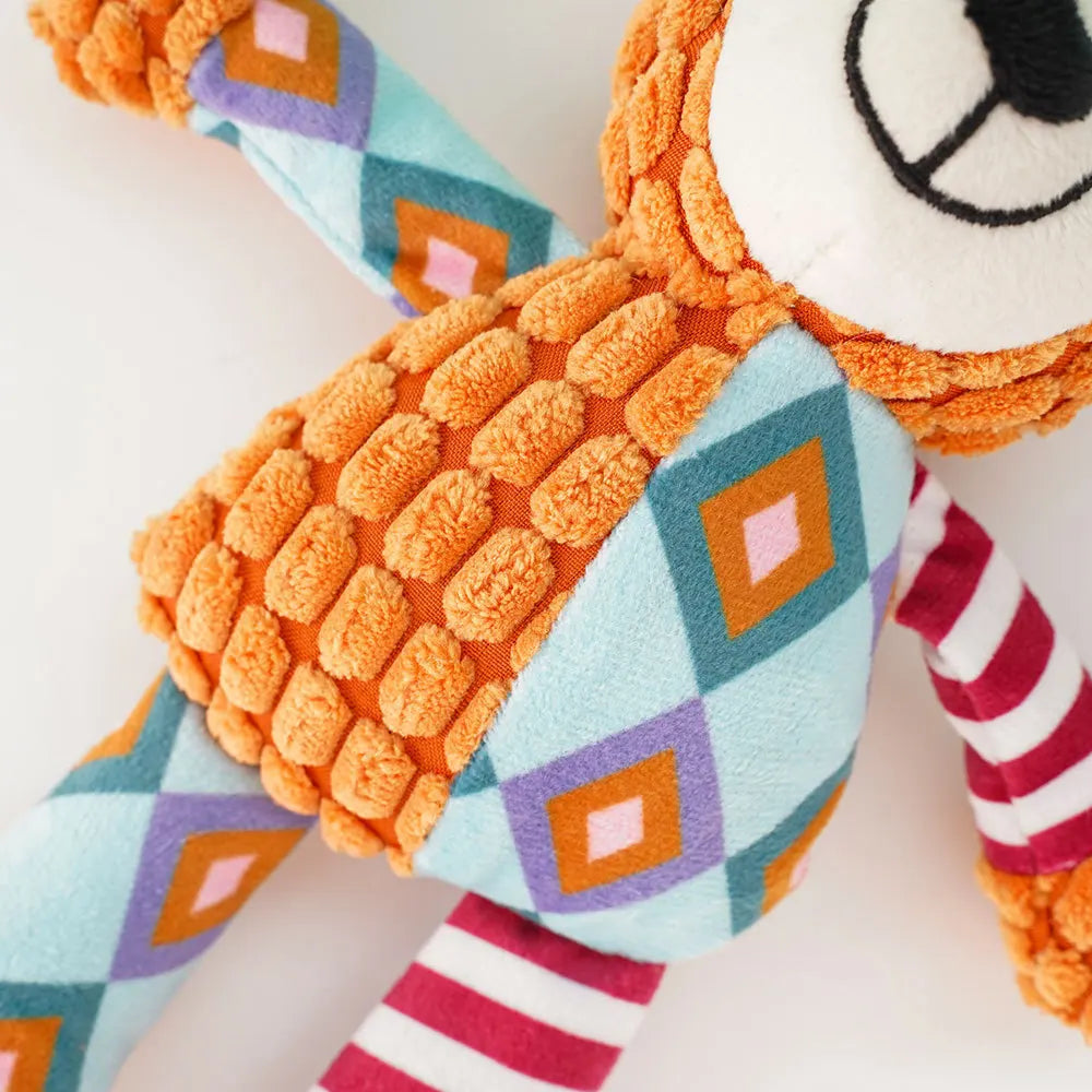 Squeaky Dog Toys for Small Medium Dogs, Elephant Rabbit Fox Plush Dog Chew Toys with Soft Fabric, Puppy Toys to Keep Them Busy