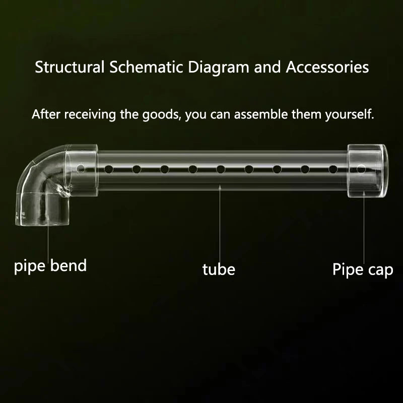 Aquarium Filter Rain Spray Bar Outflow Pipe Transparent Acrylic Rain Shower Outlet Tube Kit Fish Tank External Filter Accessries