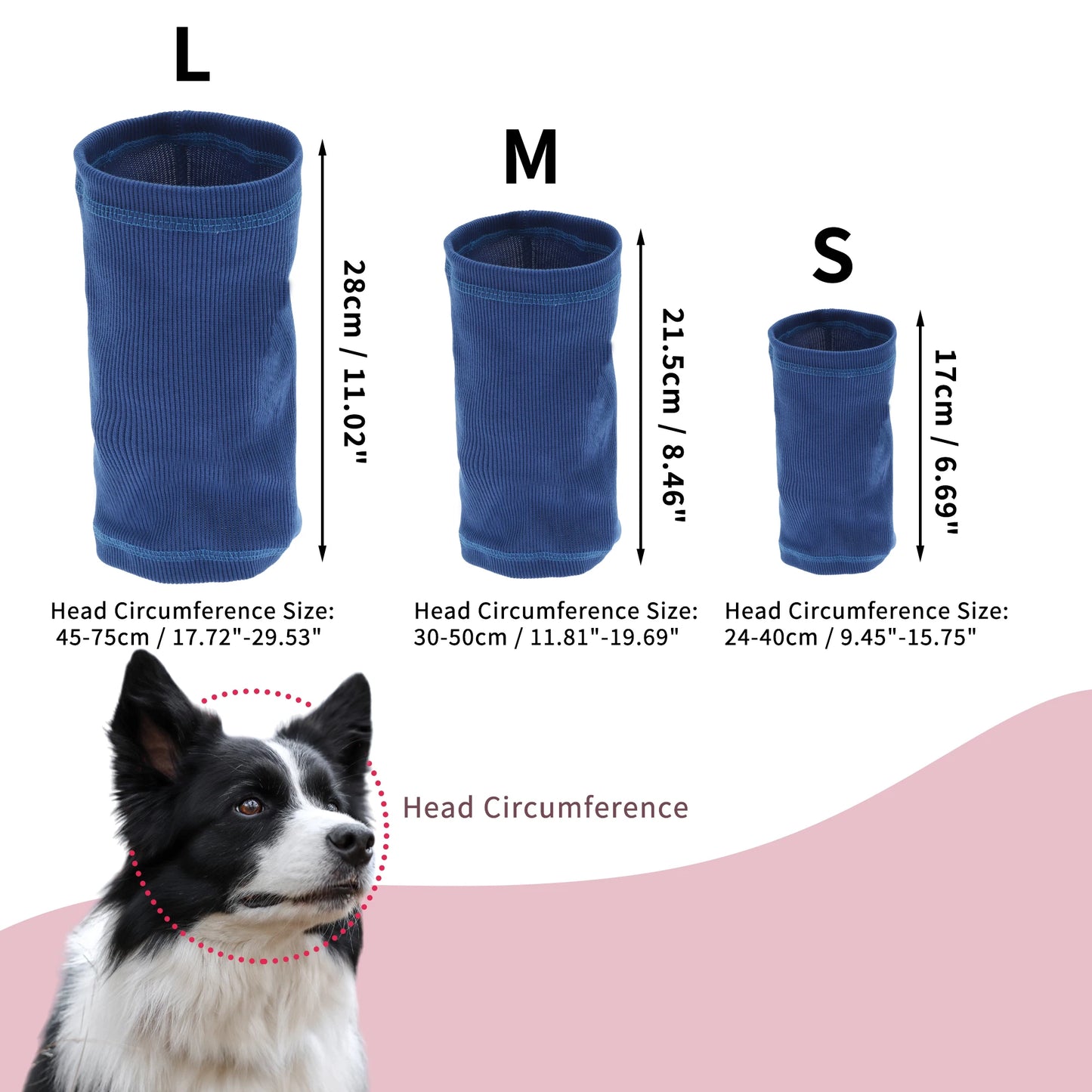 UXCELL Dogs Calming Band Dog Ear Cover Muffs Noise Protection for Grooming Supplies Casual Solid Elastic Cotton Fabric S M L