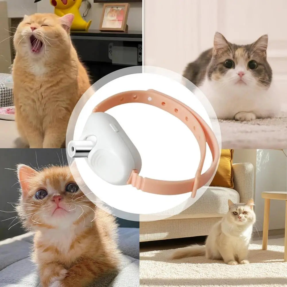 Laser Cat Collar LED Laser Cat Teasing Toy Cat Collar Toy Electric Smart Laser Teasing Cat Interactive Toy Kitten Playing Toy