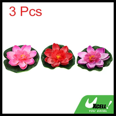 UXCELL 10cm Artificial Floating Lotus Flower Fake Lotus Plant Water Micro Landscape for Aquarium Garden Fish Tank Decoration