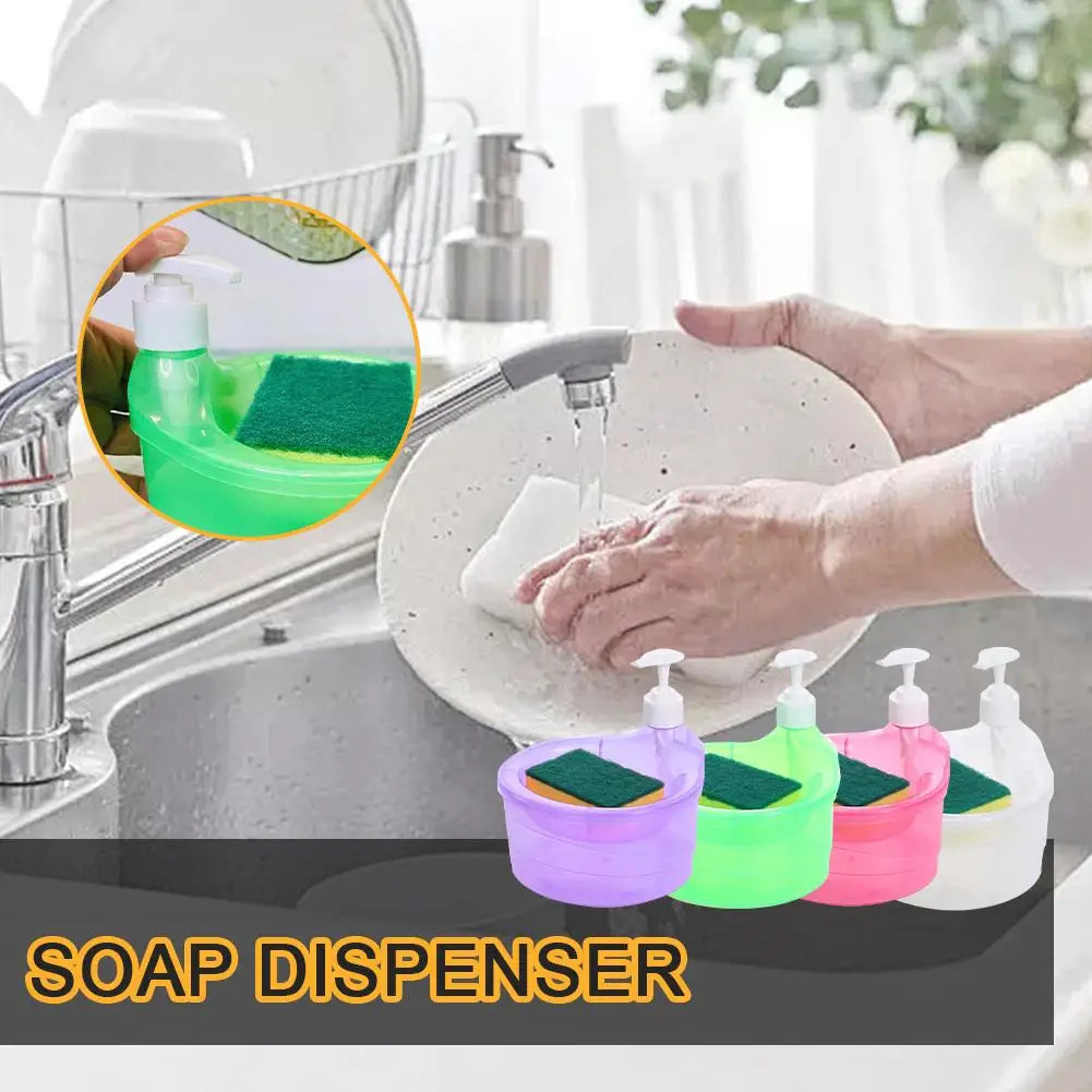 Kitchen Integrated Dishwashing Liquid Dish Towel Storage Press Box Soap Box Dishwashing Pot Soap Dispenser Storage Neat