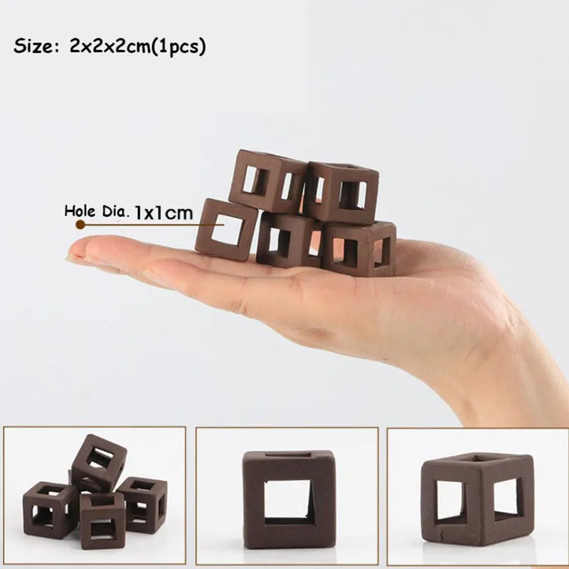 1pcs Ceramic House For Aquarium Fish Shrimps Spawn Shelter Breed House Pottery Scorpion House Canister Simulation Stone Ornament