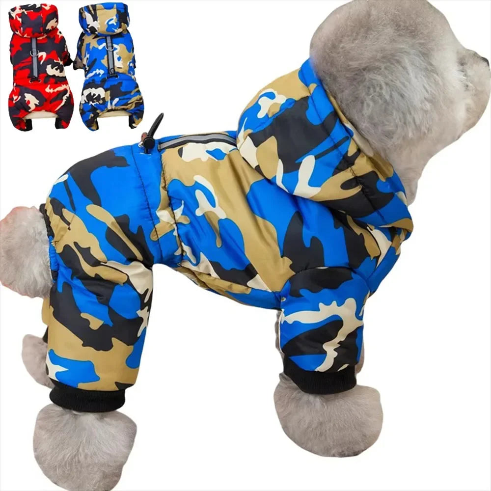Waterproof Dog Coat Winter Warm Jacket for Small Dogs Reflective Cat Clothes Puppy Chihuahua Jumpsuit French Bulldog Pet Outfits