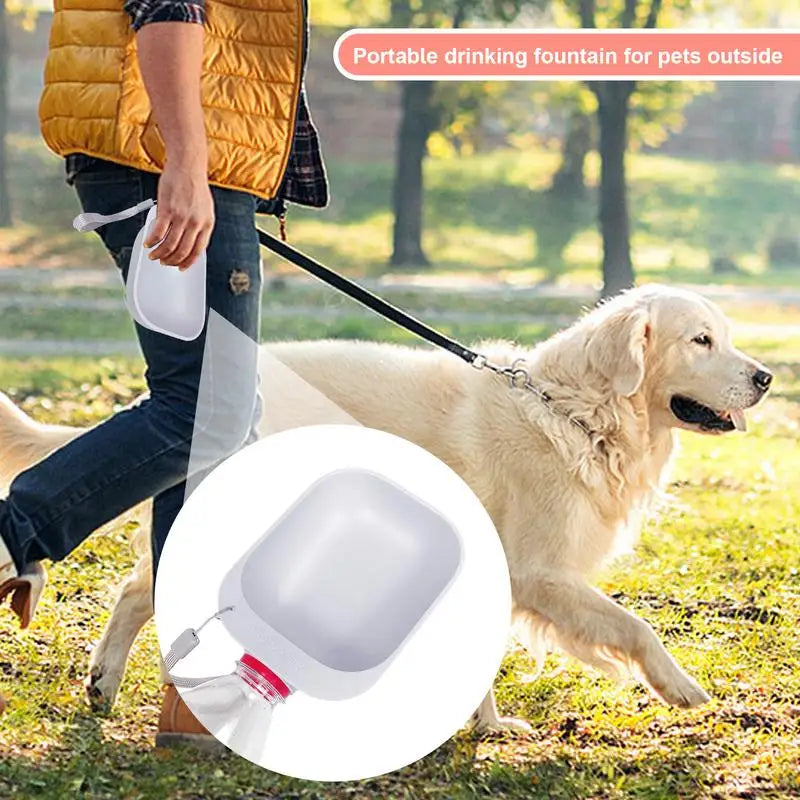 200ml Outdoor Water Bowl Dog Travel Water Bowl for Outdoor Dogs Hangable Outside Dog Waterer Reusable Dog Water Bottle Dispenser