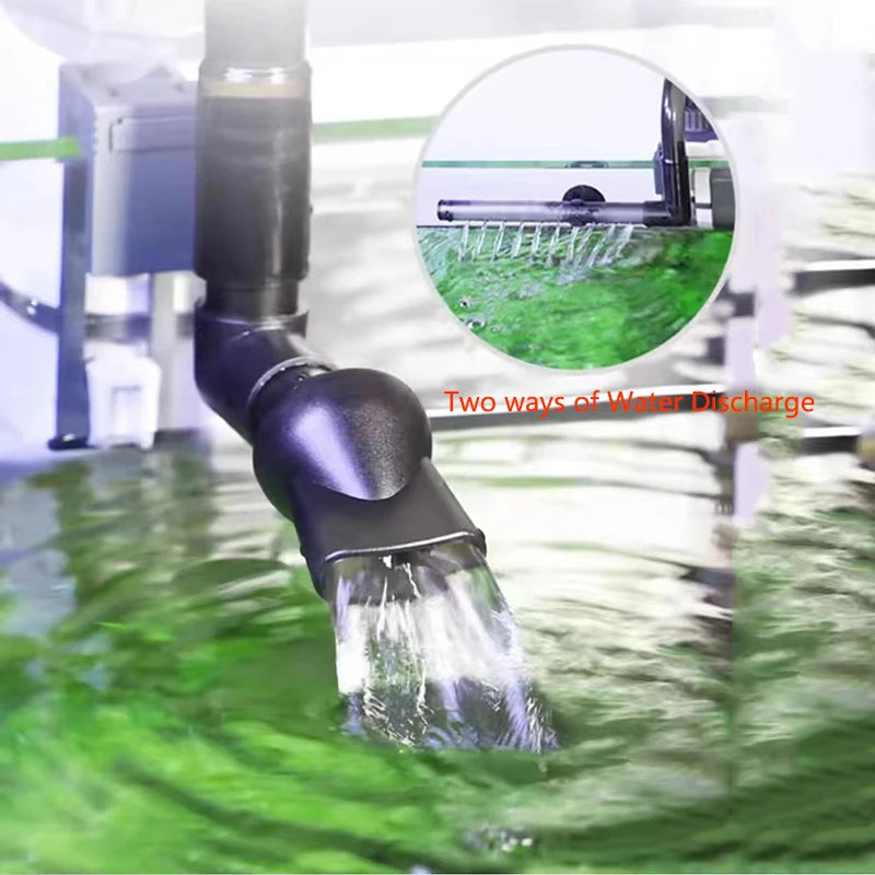  Fish Tank Filter Wall Mounted Filter bucket external filter bucket With Pump Silent External Aquarium Water Purification 7W