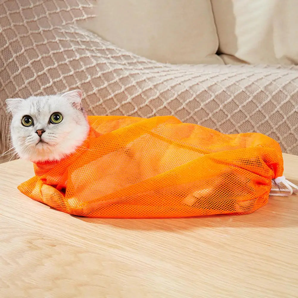 Adjustable Cat Toiletry Bag For Cats Special Bathing Nail Injection, Bathing Restraint Bag, Anti-bite And Anti-scr A1T7