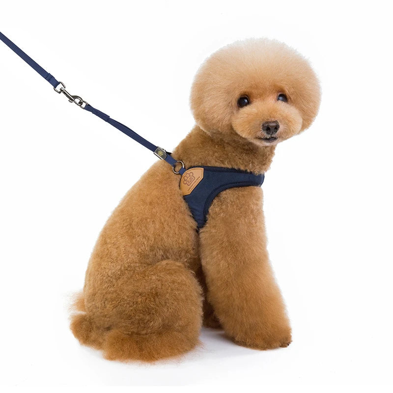 Durable Pet Dog Accessories Chest Traction Harness Leash Set Rope Cat Type Herringbone Husky Small Medium Puppy York Travel Kit
