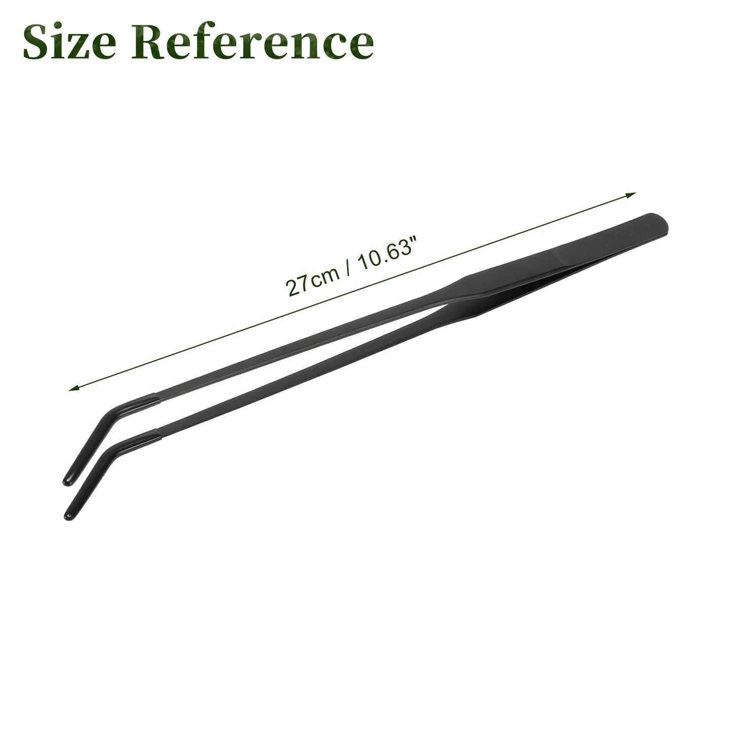 UXCELL 27cm Aquarium Feeding Tweezers Stainless Steel Aqaurium Clip Tools Reptile Feeding Tongs Pet Forceps Rubber Non-slip