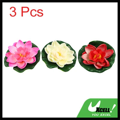 UXCELL 10cm Artificial Floating Lotus Flower Fake Lotus Plant Water Micro Landscape for Aquarium Garden Fish Tank Decoration