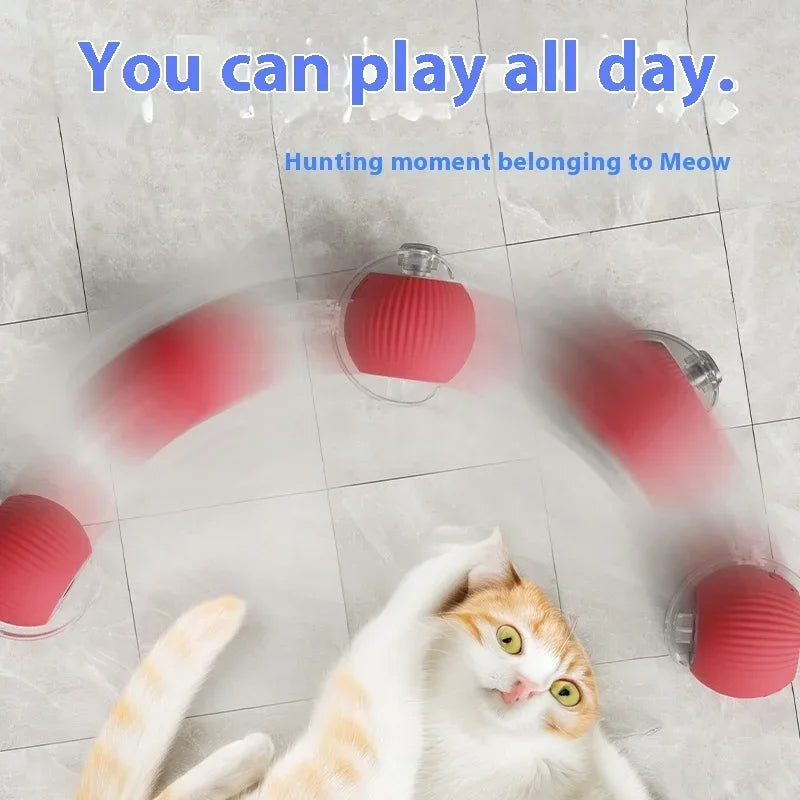 New Smart Cat Dog Toys Automatic Rolling Ball Fake Tail Rechargeable Electric Cat Bite Resistant Interactive Toy Pet Products