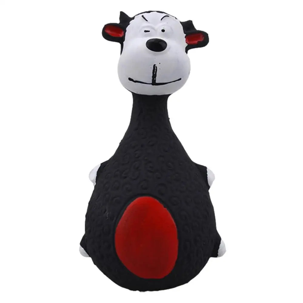 Squeaky Dog Toys Latex Dog Chew Toy Animal Bowling Shape Interactive Squeaky Puppy Toys For Pet Dog Training Playing Chewing