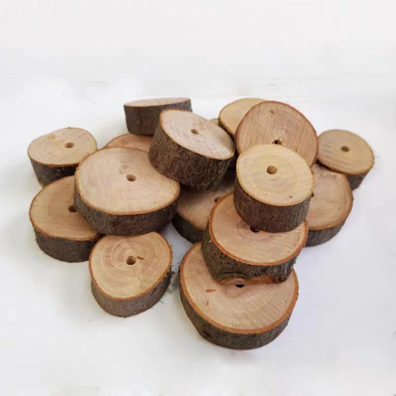 5/10Pcs DIY Natural Wood Slices Round Wooden Circles for Hamster Rabbit Teeth Grinding Toys for Chinchilla Pet Toys accessories