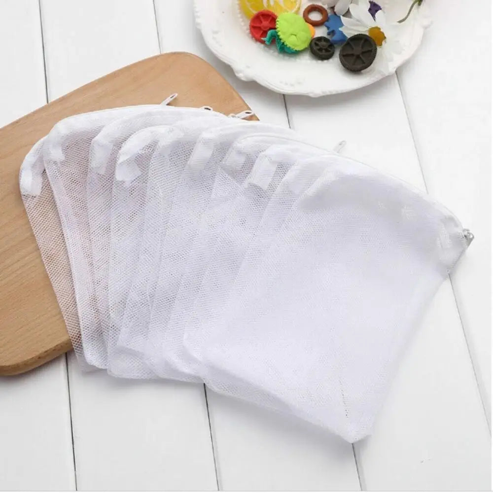 5/10Pcs Aquarium Filter Net Bags Reusable Fine Filter Media Bags With Zipper For Fresh Saltwater Tanks Aquarium Fish Tank Filter