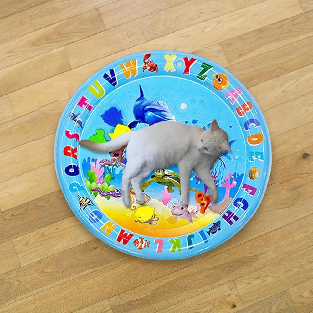 Water Play Mat For Cat Sensory Water Mat Water Sensory Play Mat Cat And Dog Pet Playmat Sea Ocean Theme Sensory Toy Pet Supplies