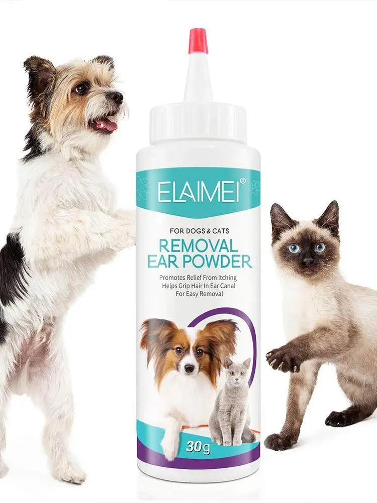 Dog Ear Powder Pet Ear Powder Painless Hair Removal Ear Cleaner Pet Health Care Pet Accessories For Dogs Easy to Remove Ear Hair