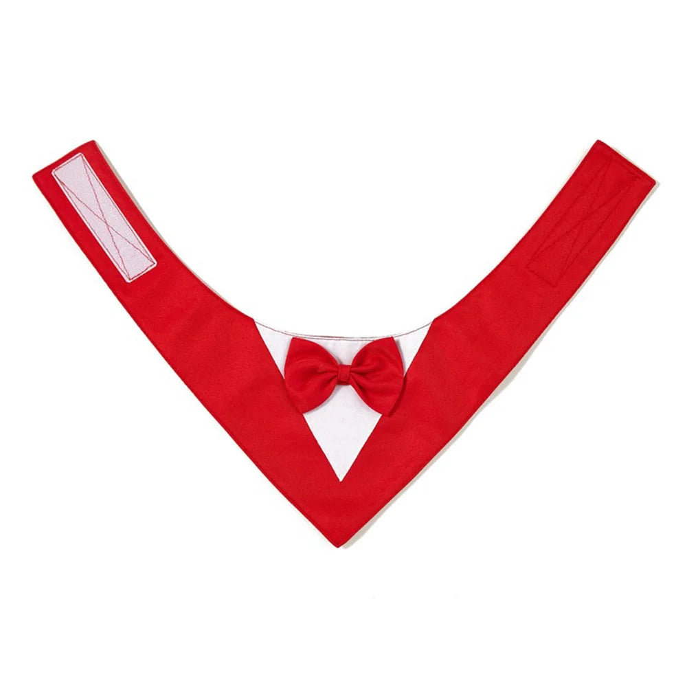 Pet Bow Tie Dog Collar Tuxedo Bandana Adjustable Formal Puppy Triangular Neck Wear for Wedding Birthday Dress-up Cosplay Party