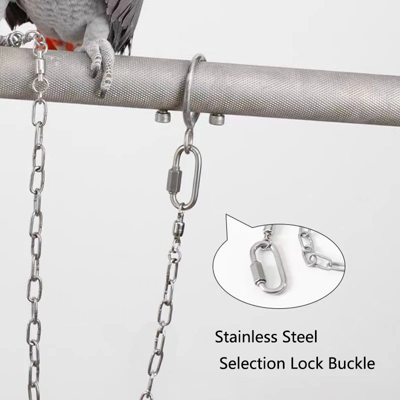Stainless Steel Bird foot Chain Parrot Anti-flying Traction Rope Bird Feet Bracelet Alloy Foot Ring Pet Bird Training Leash