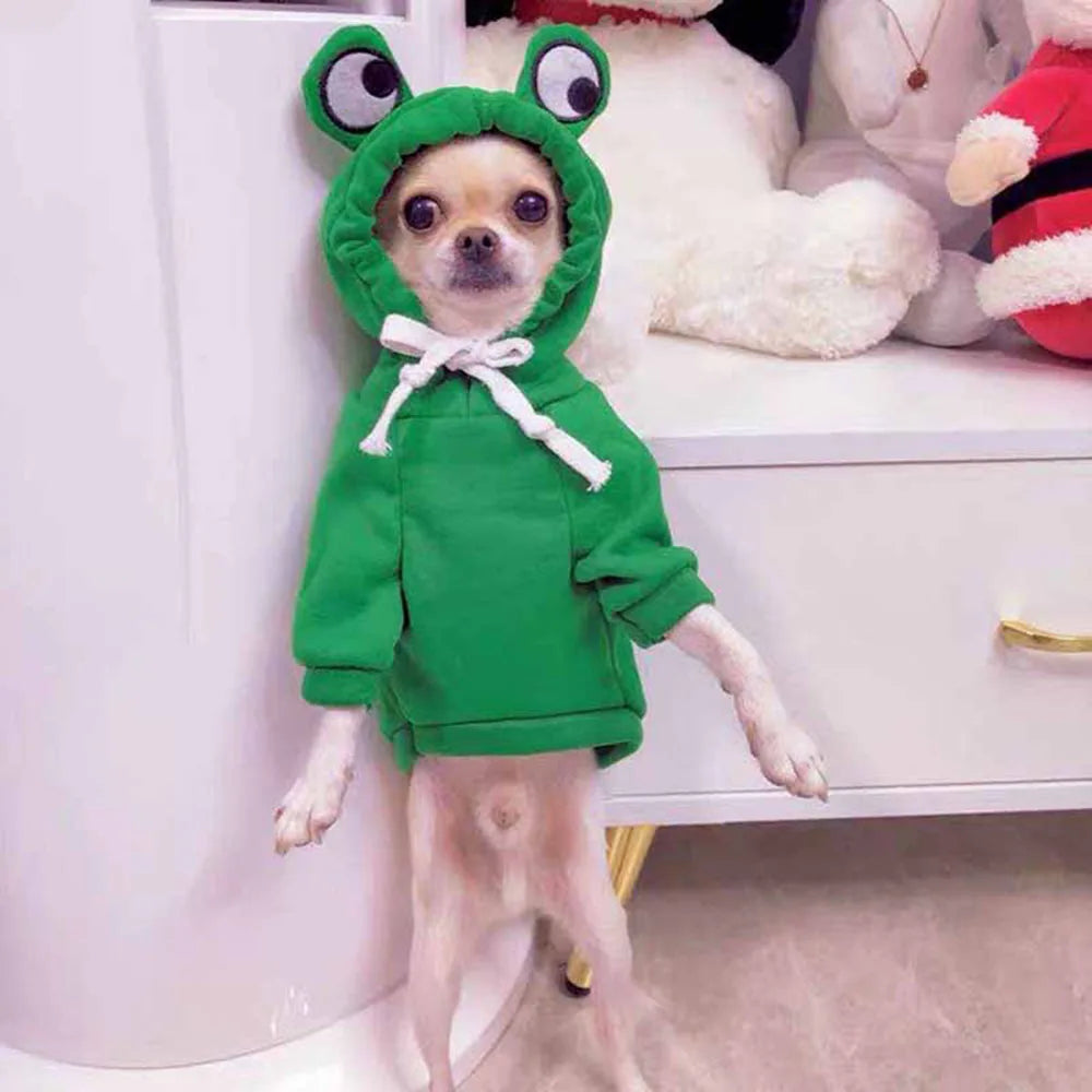 Cute Fruit Pet Costume Dog Clothes for Small Dogs Warm Fleece Doggy Hoodies Pet Dog Cat Clothing Puppy Sweater for Chihuahua Pug