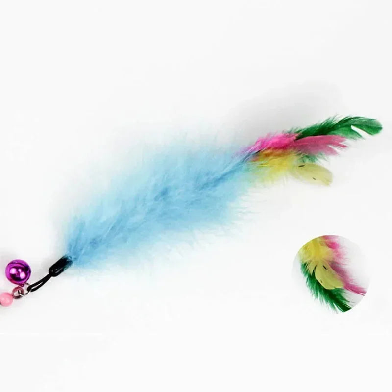 Pets Cat Feather Toys Plastic Kitten Interactive Stick Funny Cat Fishing Rod Game Wand Feather Stick Toy Pet Supplies Hot Sale