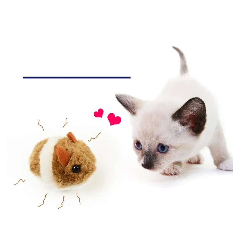 Cute Mouse Cat Toys Cat Supplies Plush Toy Shake Movement Mouse Pet Kitten Funny Plush Little Mouse Interactive Cat Toys