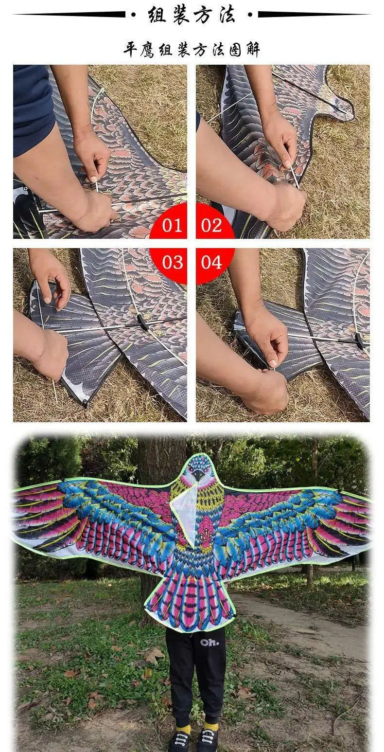 Anti Bird Flying Hawk Kite Bird Repeller Large Eagle Kites Scarecrow Decoy for Farm Garden Pest Bird Repellent