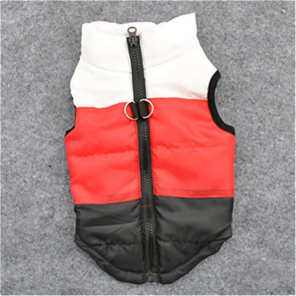 Windproof Pet Vest Jacket Winter Warm Big Dog Clothes Puppy Harness Clothing Funny Printed Coat for Small Medium Dogs Cats XS-XL
