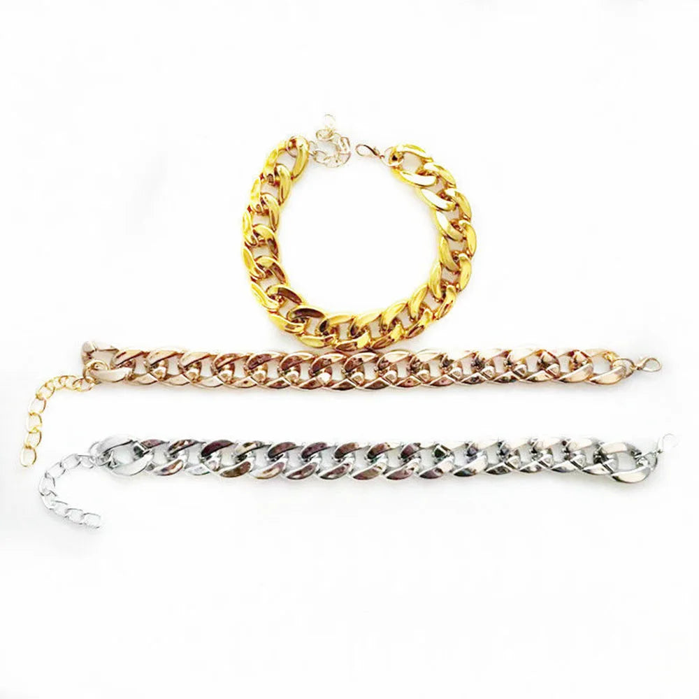 Gold Pet Cat Dog Collar Adjustable Light Plastic Small Dog Cuban Link Collar for Bulldog Puppy Necklace Pet Apparel Accessories