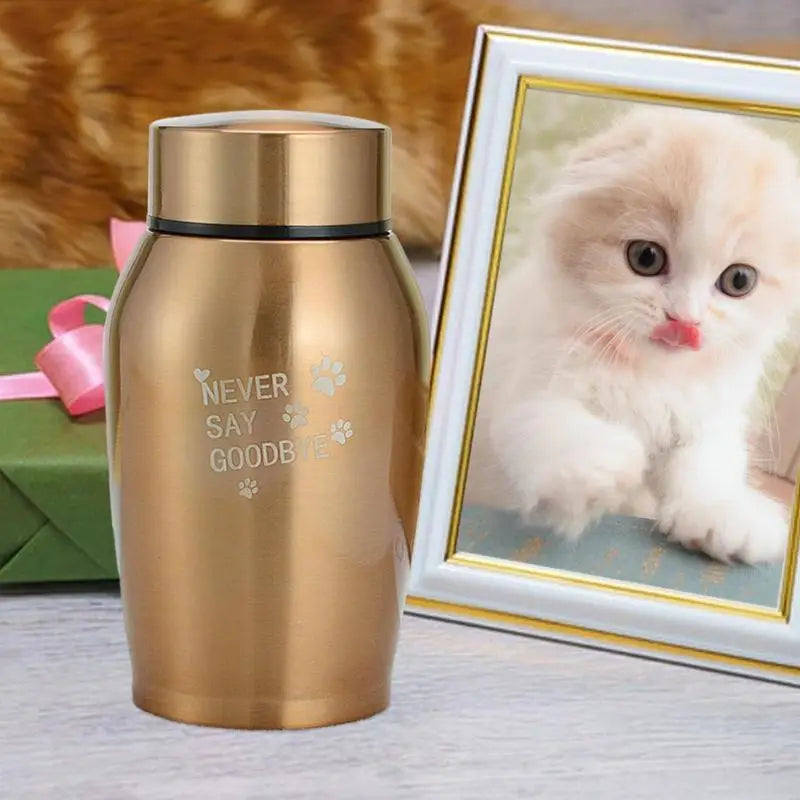 Keepsake Cremation Urns Metal Memorial Pet Jar Cat Dog Cremation Cremation Funeral Sealed Urn For Pet Cats Dogs Ashes