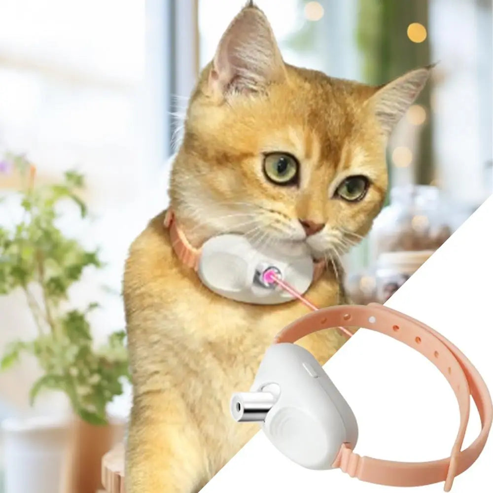 Laser Cat Collar LED Laser Cat Teasing Toy Cat Collar Toy Electric Smart Laser Teasing Cat Interactive Toy Kitten Playing Toy