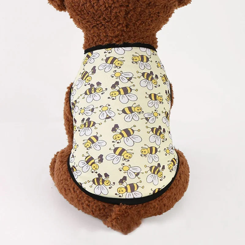 Summer Sphynx Cat Clothes Cute Print Pet Vest Shirt for Cats Gotas Kitten Kedi Shirts mascotas Dog Clothing ropa para gato