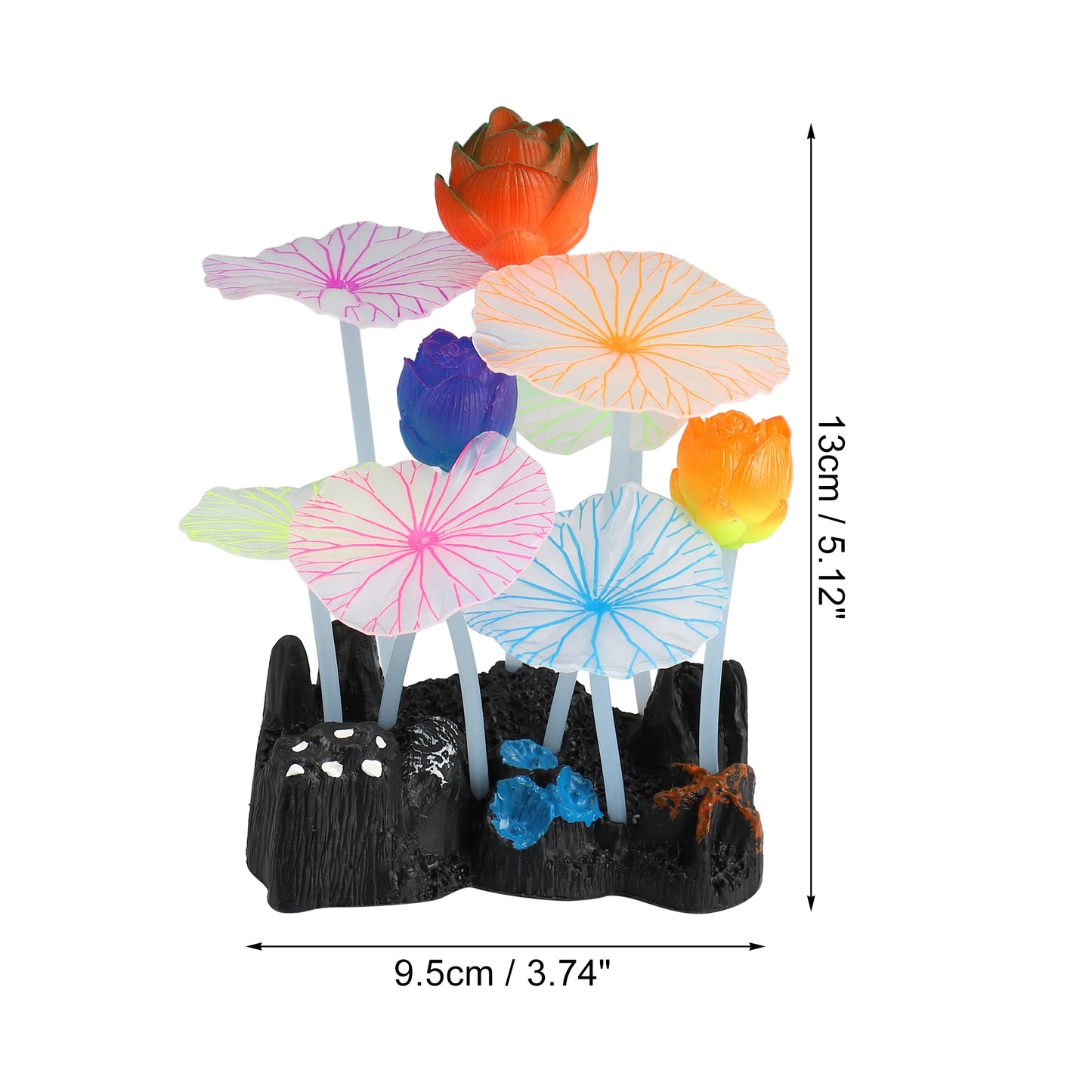 UXCELL Luminous Mushroom Plants Glowing Coral Plastic Artificial Aquarium Fluorescence Deco Ornament Fish Tank Accessories