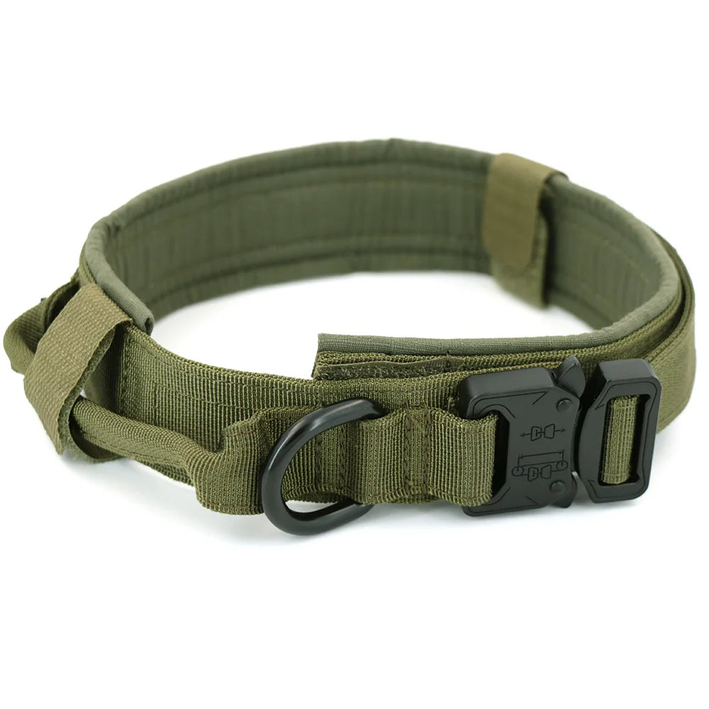 Durable Tactical Dog Collar Military Bungee Leash Set Nylon Walking Training Pet Collar for Medium Large Dogs German Shepard