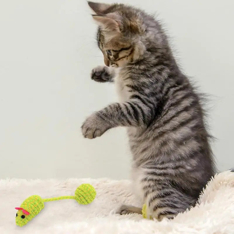 Squeaky Mouse For Cats Interactive Cat Toys For Indoor Cats Funny Teeth Cleaning Chew Toys For Small Dogs Cats Puppies Random