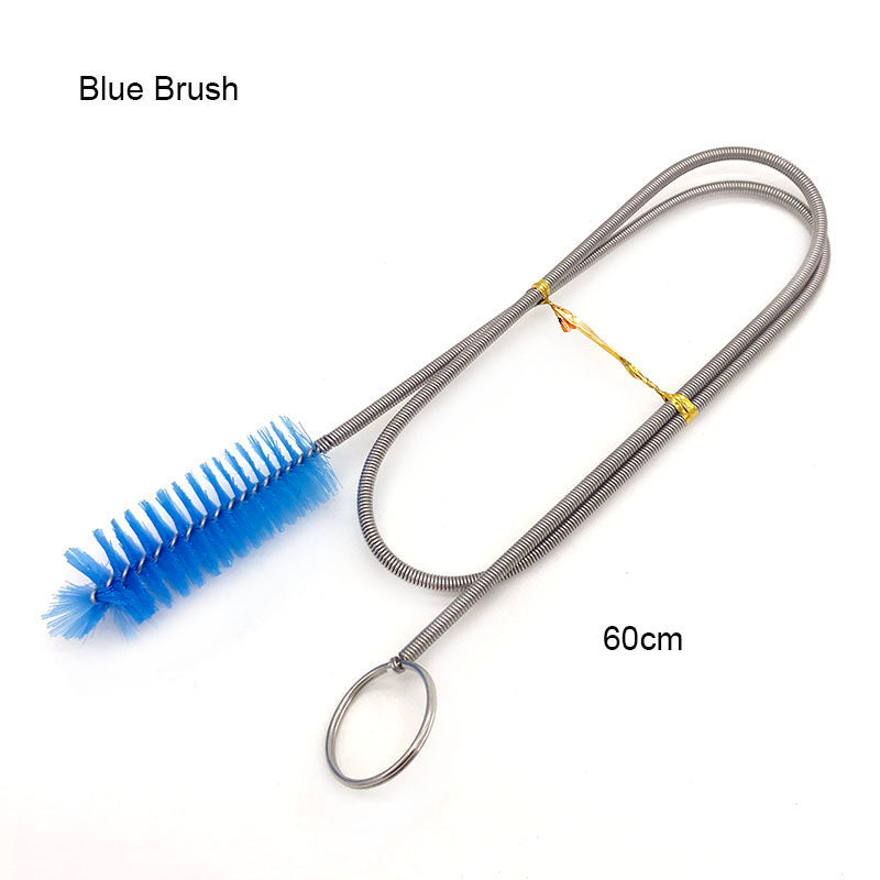 Aquarium Pipe Cleaning Brush Fish Tank Cleaner Tube Stainless Steel Water Filter Air Tube Flexible Double End Hose Accessories