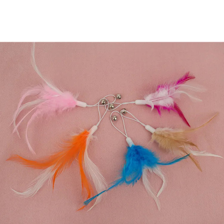 Cat Toy Cat Teaser Sticks Xiaoqing New Macaron Color Replacement Head Cat Stick Pendant Cat Toy Cat Stick Pet Supplies