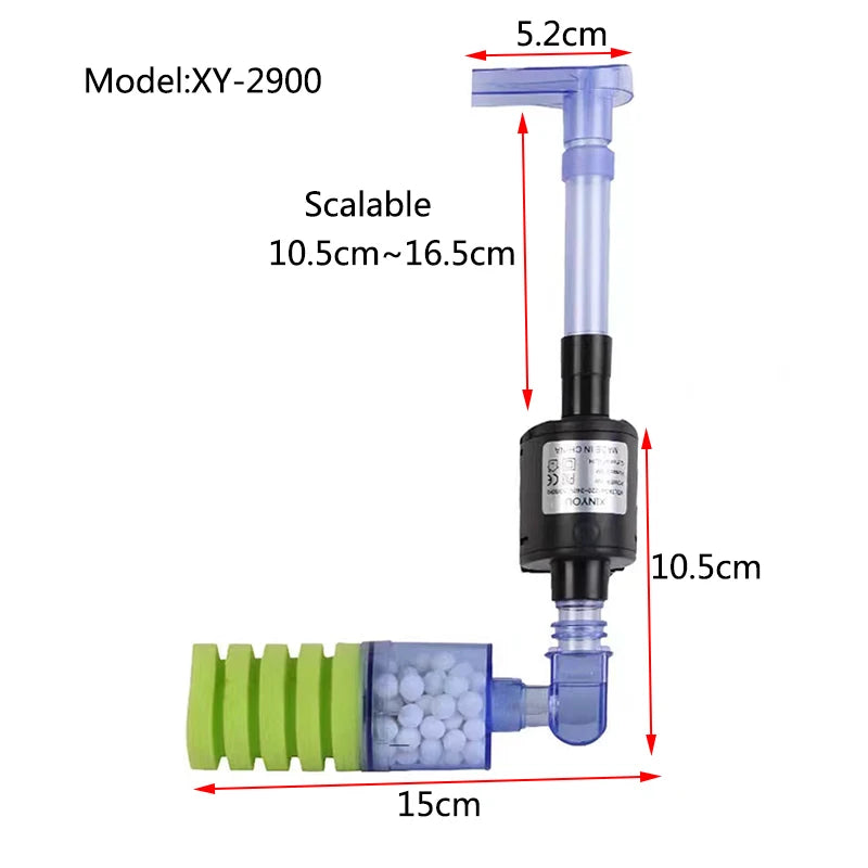 Aquarium Filter With Pump For Fish Tank Air Pump Skimmer Biochemical Sponge Filter Aquarium Bio Ball Filters Filtro Aquario