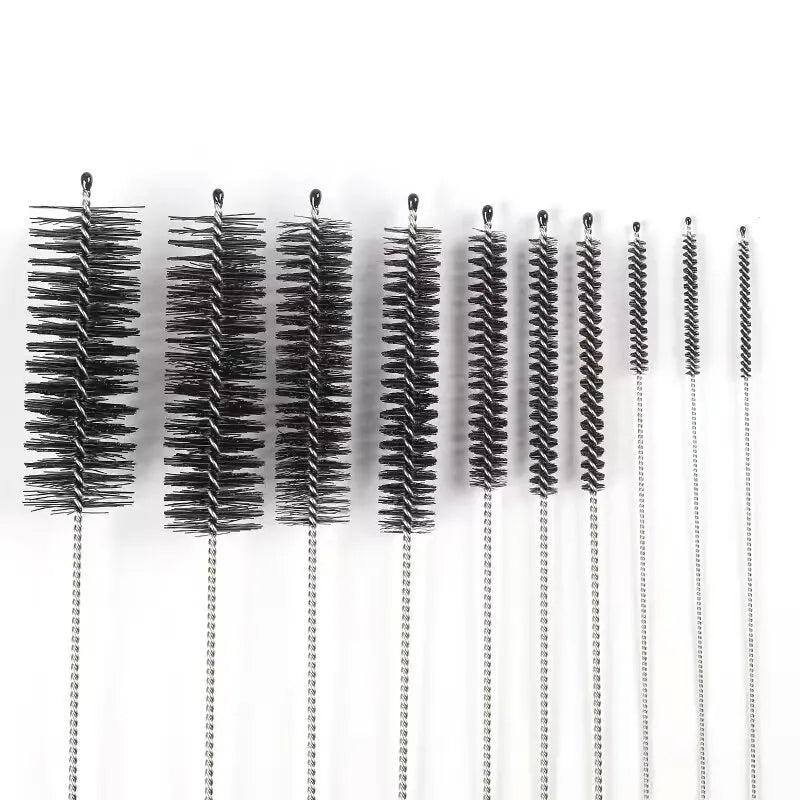 10pcs/set Aquarium Tube Pipe Cleaning Brush Stainless Steel Water Filter Air Tube Flexible Single End Hose Aquarium Accessories