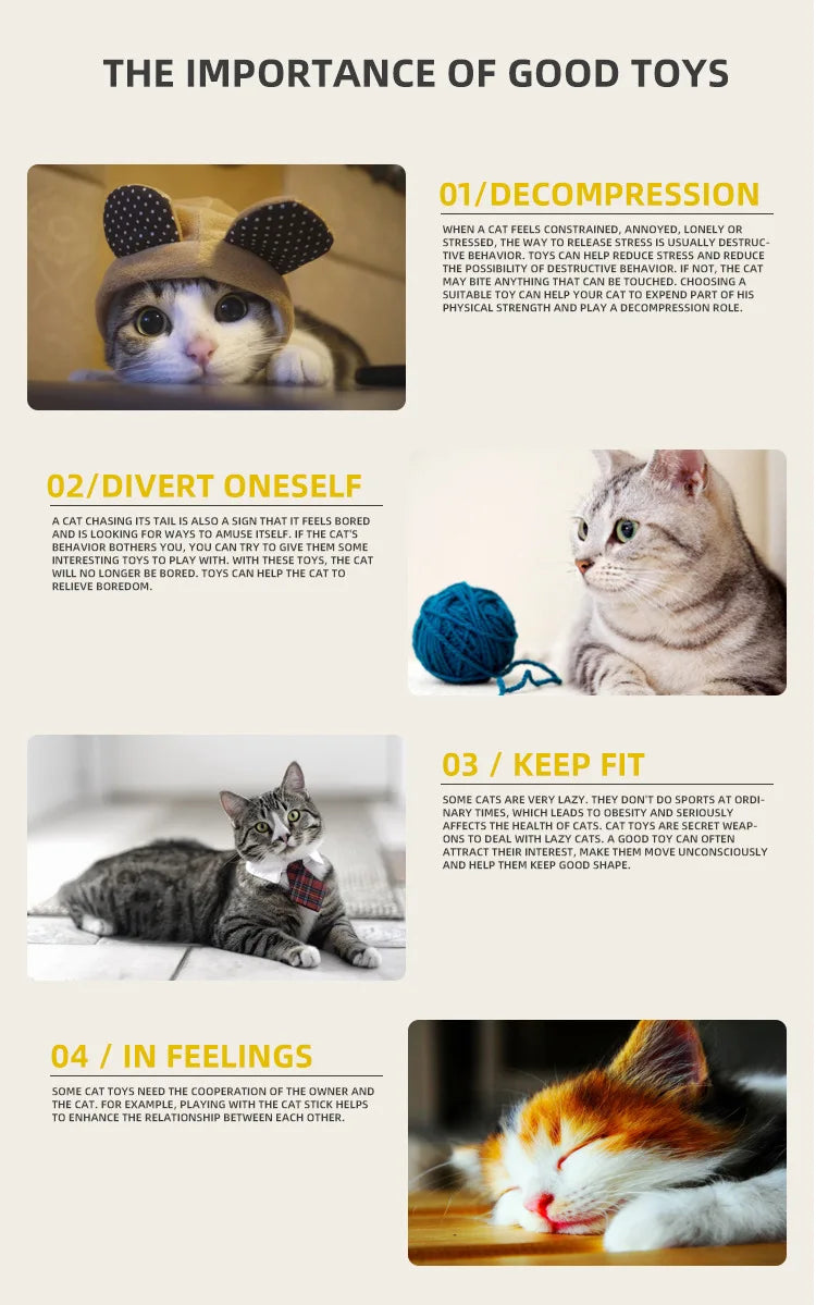 Cat Toy Cat Teaser Sticks Teasing A Cat Stick Cat Toy Pet Supplies Cat Interactive Fur Ball.