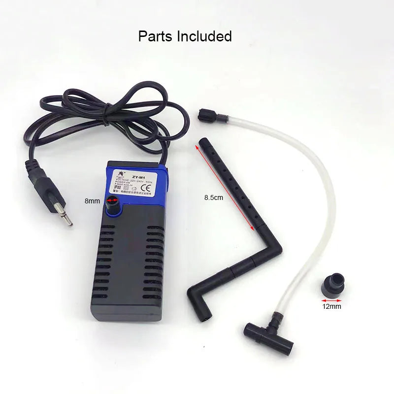 4W Mini Submersible Aquarium Filter Fish Tank Internal Filter Pump Water Flow Circulation Add Oxygen For Fish Turtle Tank Supply