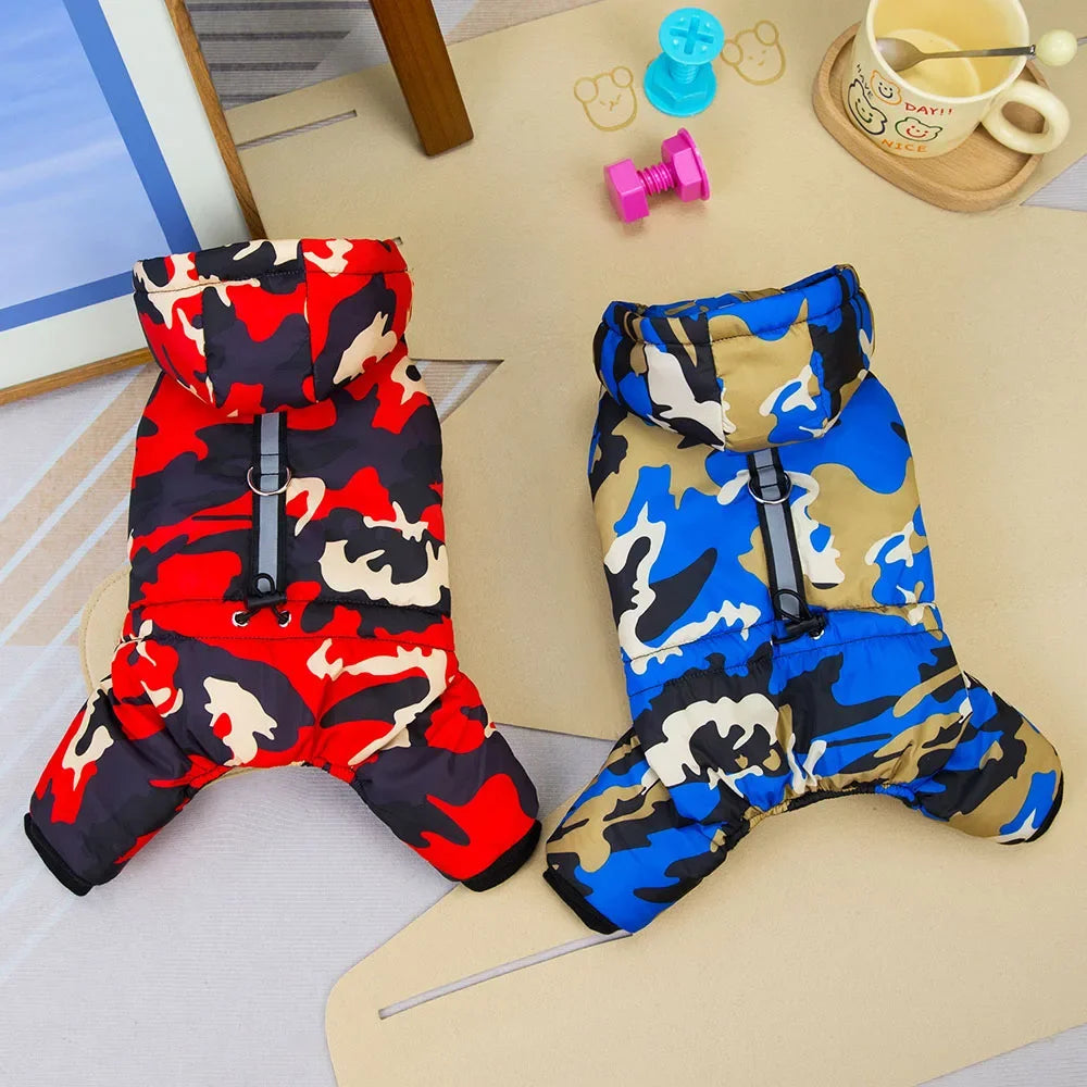 Waterproof Dog Coat Winter Warm Jacket for Small Dogs Reflective Cat Clothes Puppy Chihuahua Jumpsuit French Bulldog Pet Outfits